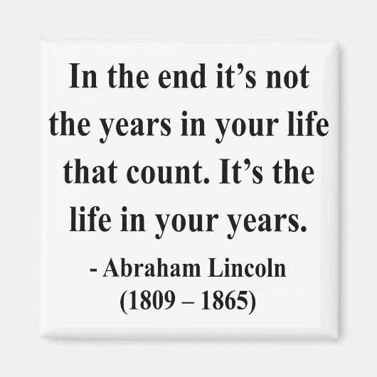 Abraham Lincoln Quote 2a Magneet (Voorkant)
