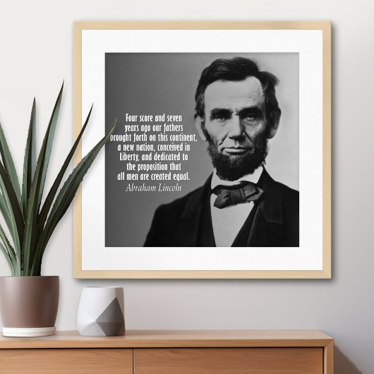 Abraham Lincoln Quote - Adres Gettysburg Poster