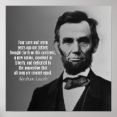 Abraham Lincoln Quote - Adres Gettysburg Poster (Voorkant)