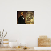 Abraham Lincoln Quote: "Amerika zal nooit..." Poster (Keuken)