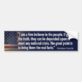Abraham Lincoln Quote Bumpersticker (Voorkant)