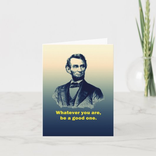 Abraham Lincoln Quote Kaart (Voorkant)