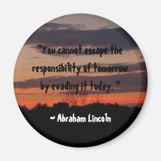 Abraham Lincoln Quote Magneet (Voorkant)