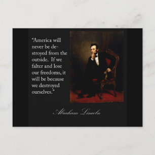 Abraham Lincoln Quote & Portrait Briefkaart