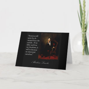 Abraham Lincoln Quote & Portret Kaart