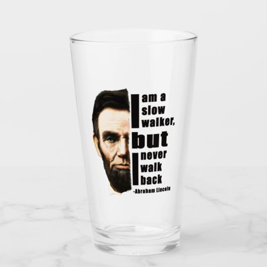 Abraham lincoln Quotes Glass cup Glas (Voorkant)
