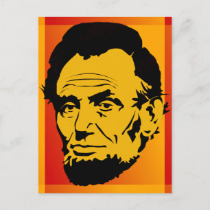 Abraham Lincoln Retro Pop Art Briefkaart