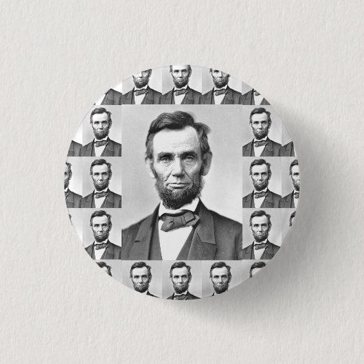 Abraham Lincoln Ronde Button 3,2 Cm (Voorkant)