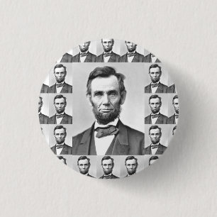 Abraham Lincoln Ronde Button 3,2 Cm