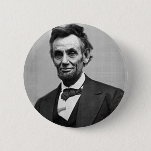 Abraham Lincoln Ronde Button 5,7 Cm (Voorkant)