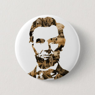 Abraham Lincoln Ronde Button 5,7 Cm
