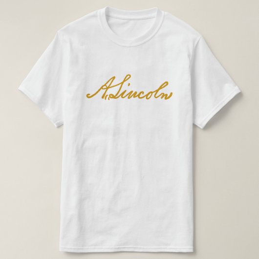Abraham Lincoln Signature T-shirt (Design voorkant)