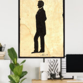 Abraham Lincoln Silhouette 1860 Poster (Thuiskantoor)