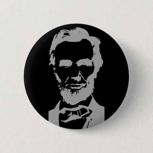 Abraham Lincoln silhouette Ronde Button 5,7 Cm (Voorkant)
