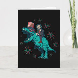 Abraham Lincoln T Rex Dinosaur 4 juli Amerika Kaart
