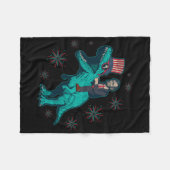 Abraham Lincoln T Rex dinosaurus 4 juli Amerika Fleece Deken (Voorkant (Horizontaal))