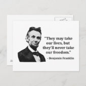 Abraham Lincoln Troll Quote Briefkaart (Voorkant / Achterkant)