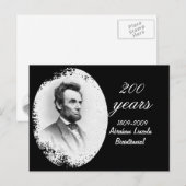 Abraham Lincoln tweehonderdjarig jubileum Briefkaart (Voorkant / Achterkant)
