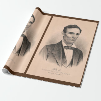 Abraham Lincoln Verkozen President 1860 Lithograaf Cadeaupapier