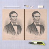 Abraham Lincoln Verkozen President 1860 Lithograaf Tissuepapier (Craft)