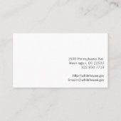 Abraham Lincoln Visitekaartje (Achterkant)