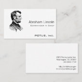 Abraham Lincoln Visitekaartje (Voorkant / Achterkant)