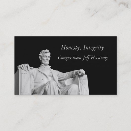 Abraham Lincoln Visitekaartje (Voorkant)