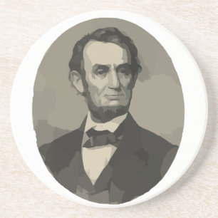 abraham lincoln zandsteen onderzetter