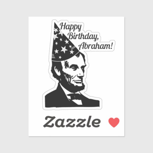 Abraham Lincoln's verjaardag Sticker (Vel)