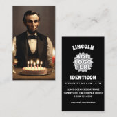 Abraham Lincolns Verjaardag Visitekaartje (Voorkant / Achterkant)
