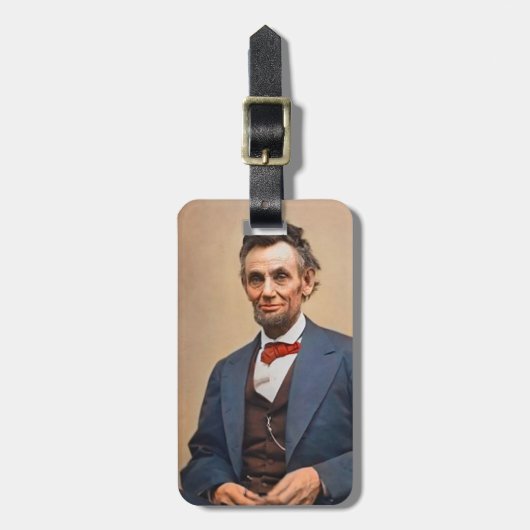 Abraham Lincolon Bagagelabel (Voorkant verticaal)