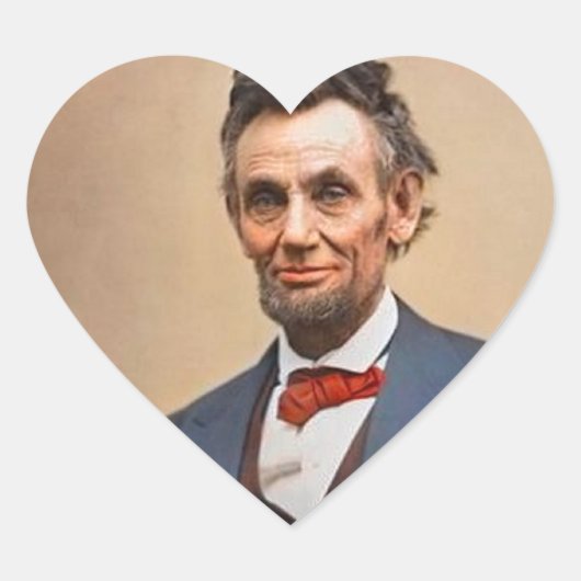 Abraham Lincolon Hart Sticker (Voorkant)