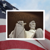 Abraham Linoln-standbeeld, inscriptie, National Ma Briefkaart