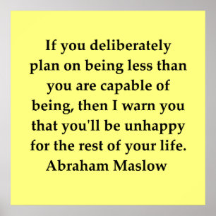 abraham maslow citaat poster