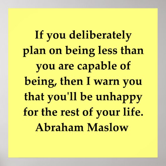 abraham maslow citaat poster (Voorkant)