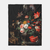 Abraham Mignon The Overdraaid Bouquet. Floral Fleece Deken (Voorkant)