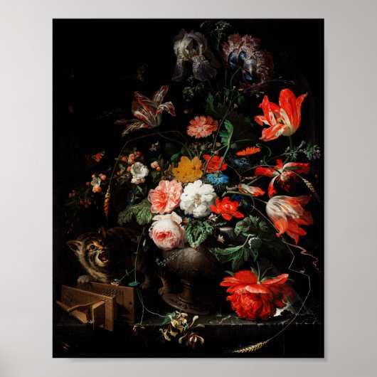 Abraham Mignon The Overdraaid Bouquet. Floral Poster (Voorkant)