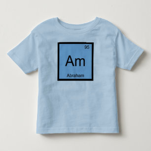 Abraham Naam Chemie Element Periodiek Systeem Kinder Shirts