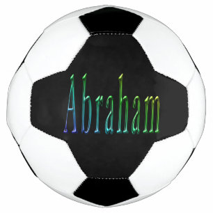 Abraham Nom En Bleu Vert Et Jaune,