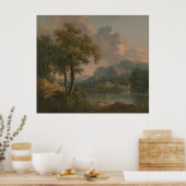 Abraham Pether - Hilly Landscape Poster (Keuken)