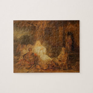 Abraham Receives the Three Angels, 1646 (olie op p Legpuzzel