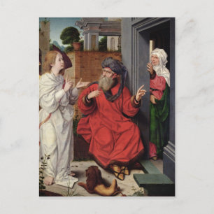 Abraham, Sara en an Angel, c.1520 Briefkaart