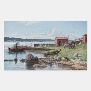 Abrahamsson's "Motif from Jutholmen"-stickers Rechthoekige Sticker