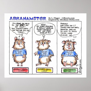 Abrahamster 3-paneelafdrukken Cartoon Poster