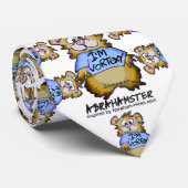 Abrahamster Cartoon Ik ben Vortexy Stropdas (Opgerold)