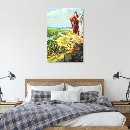 Abram en Lot Afzonderlijke Genesis 13 Canvas Afdruk (Insitu (Slaapkamer))