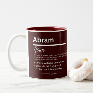 Abram Personalized Name Tweekleurige Koffiemok