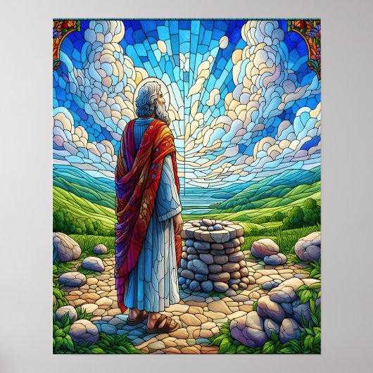 Abram's devotie in Genesis 15 Poster (Voorkant)
