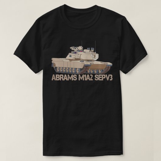 Abrams M1A2 SEPV3 hoofdbrandstoftank Zip T-shirt (Design voorkant)