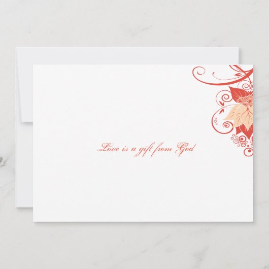 Abraxas Abstract Floral | perzikkoraal Kaart (Achterkant)